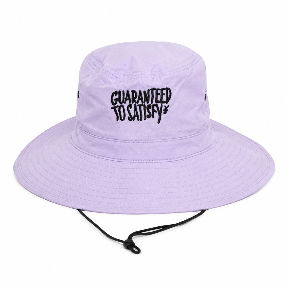 Dutch Bros OS Bucket Hat Lavender Guaranteed To Satisfy Embroidered Sun Hat